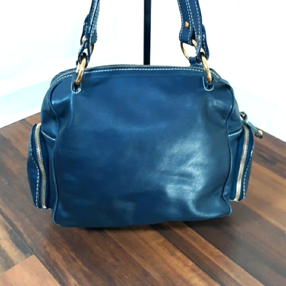 TOD'S Shoulder Leather Zip Pocket Handbag - Picture 5 of 16